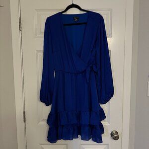 Women's Plus Size Arya Cobalt Faux-Wrap Dress - City Chic